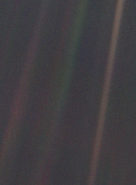 The Pale Blue Dot image of Earth from space