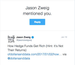 Jason Zweig mention on Twitter