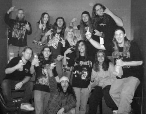 Nick Maggiulli backstage at the Whiskey a GoGo with friends, circa 2006