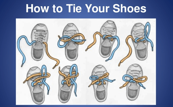 Loop, Swoop, and Pull shoe tying method
