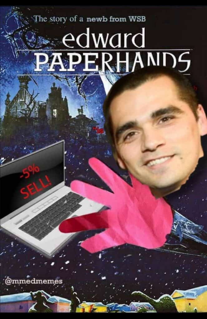 Meme showing Nick Maggiulli and Edward Paperhands.