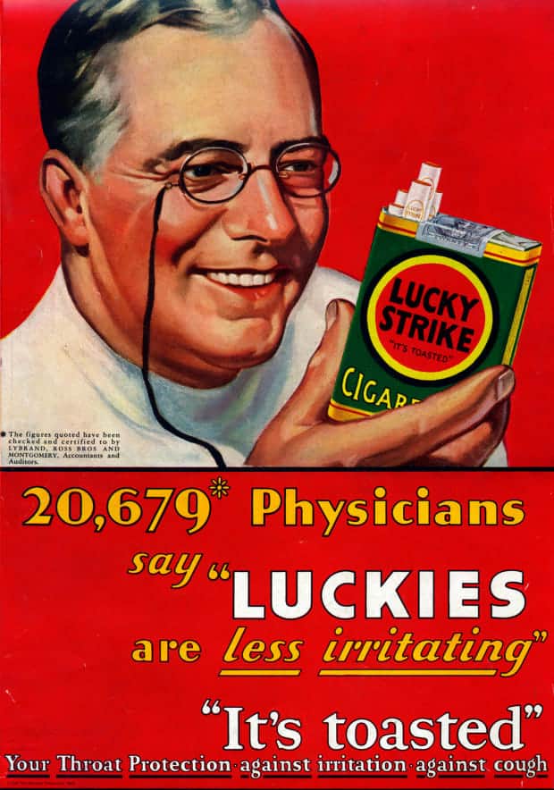Lucky strike smoking ad.